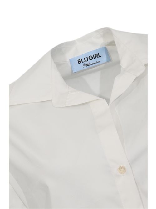 Camicia in popeline con pizzo sul retro BLUGIRL | RA6162 T544A11111